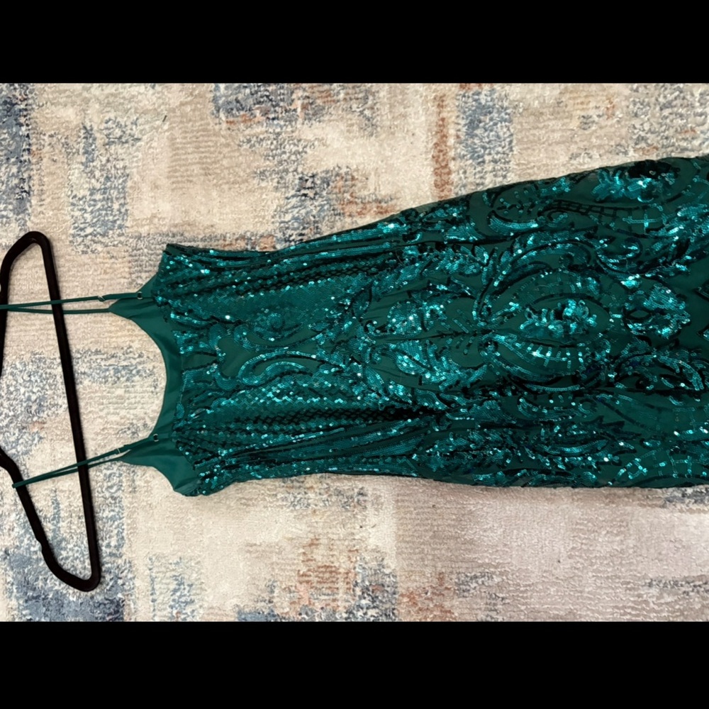 Lucy in the Sky Teal Sequin Dress